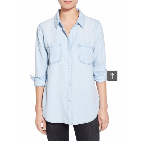Rails Tops - Rails chambray blue button down shirt size medium